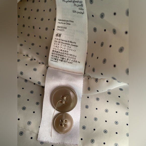 H&M beige neutral button blazer jacket - Picture 10 of 10